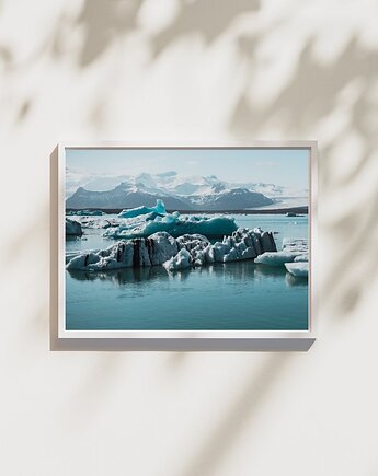 Laguna lodowcowa, Islandia, plakat, fotografia, plik cyfrowy, Katarzyna Angielska