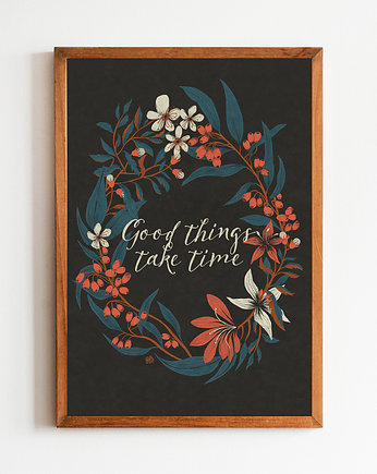 Good things, plakat botaniczny, kwiaty, boho, ZANETA ANTOSIK PRINTS