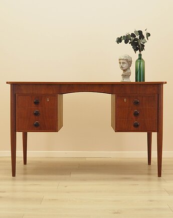 Biurko tekowe, duński design, lata 70, produkcja: Dania, Przetwory design