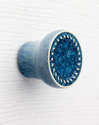 Gałka do mebli szaroniebieska, wz.12, pracowniazona