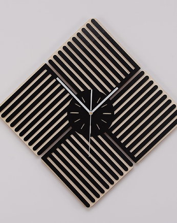 ZEGAR GEOMETRYCZNY, LAMELE, NOWOCZESNA DEKORACJA S ( 40 x 40 cm ), ORNAMENTI