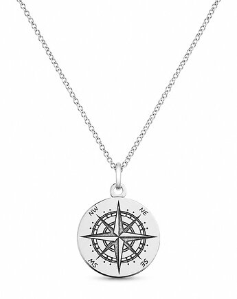 KOMPAS - naszyjnik męski srebro 925, ISSI Jewelry