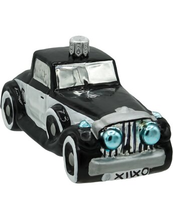 Bombka choinkowa: Retro samochód: czarny, Syn Bombkarza