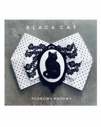 Brosza z imponującym Kotem Kolekcja BLACK CAT, Pudrowy Różowy