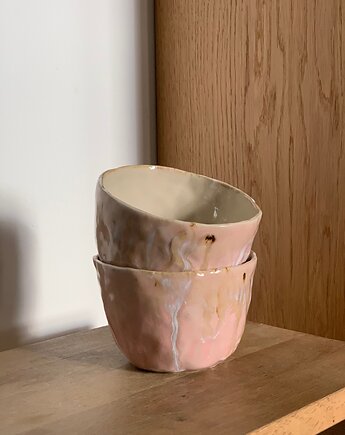 Zestaw 2 Ceramicznych Czarek Pink Leopard 260 ml, Maison Fragile