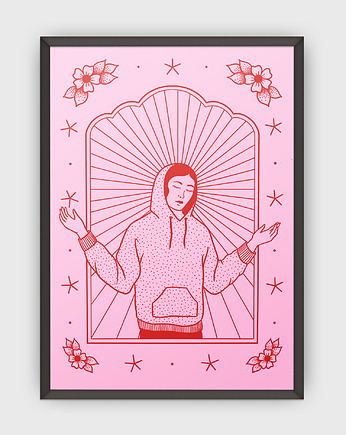 Plakat Modern Mary in Pink, megurum.art