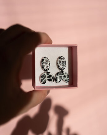 Wiszące kolczyki sztyfty MINI, Dwie Gliny