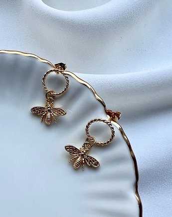 Kolczyki pozłacane Pszczółki, MaLa Jewellery