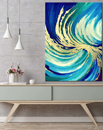 Obraz  ręcznie malowany 60x80 cm - Wave, AnnSayuri ART