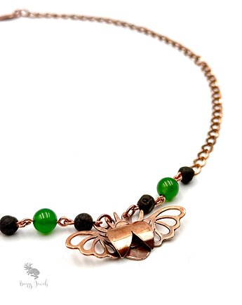 Naszyjnik Miedziany z Owadem,  Buggy Jewels