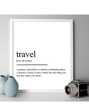 PLAKAT travel DEFINICJA PODRÓŻ, black dot studio