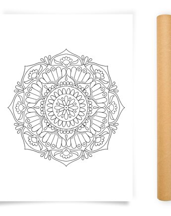 Plakat do Kolorowania Mandala 50x70cm, Anna Grunduls Design