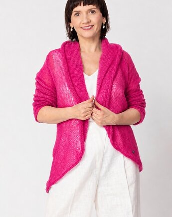 Lekki sweter wełniany damski Reneta - Piwonia, YOU by Tokarska
