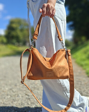 Zamszowa mini torebka Frida Ruda, sabi tatka