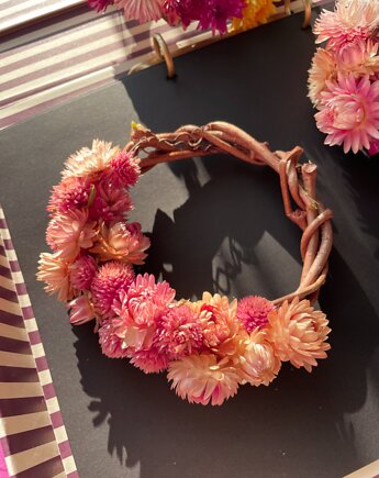 Wianek z suszonymi kwiatami - MIDI, Suszony & Co.