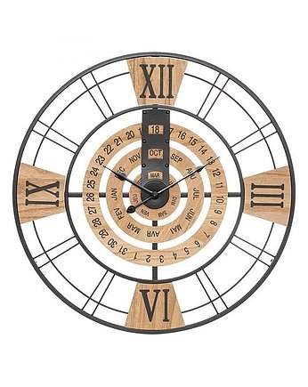 Zegar Metalowy z Kalendarzem Calendario 60 cm, MIA home