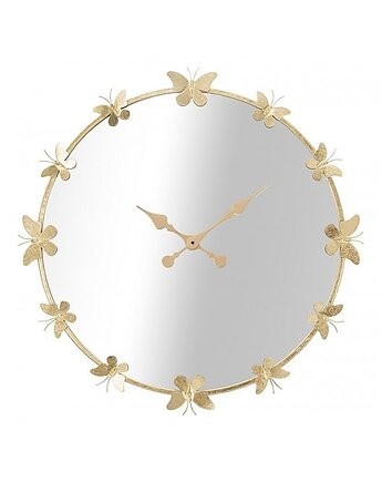 Zegar ścienny lustrzany złoty Farfalle 75 cm, OSOBY - Prezent dla przyjaciółki