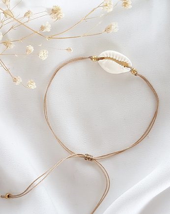 bransoletka z muszelką kauri, LEI handmade 