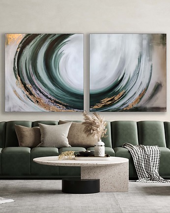 Abstrakcja Wave Ręcznie malowany obraz, Diana Abstract Art