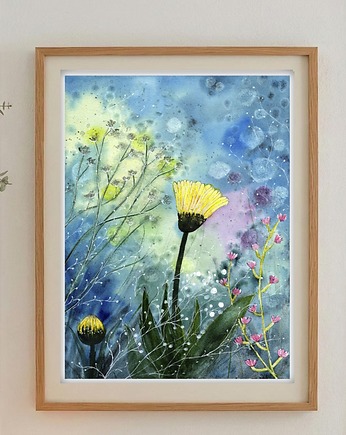 Oryginalna akwarela.Łąka A4, Malgorzata Domanska