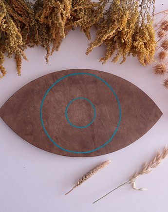 Oko natural dąb z turkusową kreską, na_ha_ku 