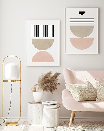 Pastelowa geoemtria - zestaw plakatów, HOG STUDIO