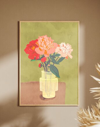 Plakat "Peonie" A3 (30x42), Gigi Rosado