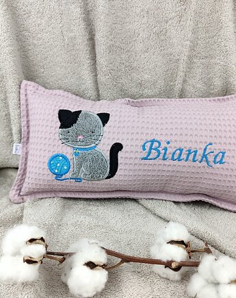 Personalizowany prezent dla dziecka - imienna poduszka z kotkiem, Enitka Sweet Baby Room