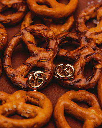 Kolczyki wkrętki Precel, Hetman Jewelry