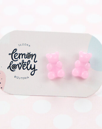 Misie żelki MINI różowe stal lub srebro na prezent, Lemon Lovely