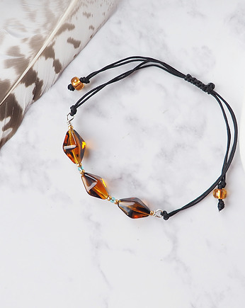 AMBER GLASS - interesująca bransoletka z regulacją, silvella