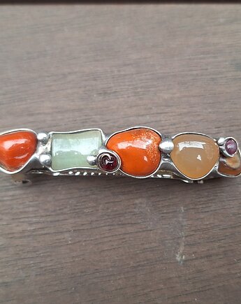 Jeszcze jesień - klamra do włosów, po drugiej stronie lustra