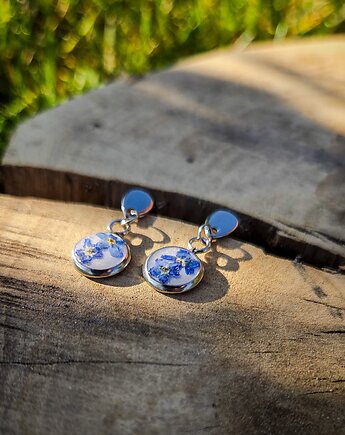 Kolczyki z niezapominajkami, Figa handmade accessories