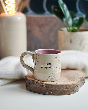 Ceramiczny Kubek 250 ml "Mogę Wszystko", Dwa Wypały