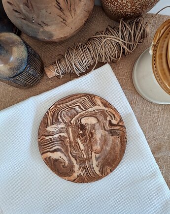 Podstawka ceramiczna talerzyk dekoracyjny, Wooden Love