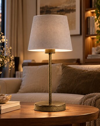 Lampka nocna z welurowym abażurem SIENA VELUR na szafkę nocną, LYSNE