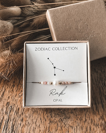 Bransoletka znak zodiaku Rak opal, Tiny Stone