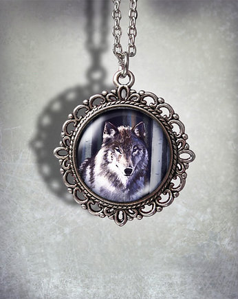 Medalion - Szary wilk - romantyczny, yenoo