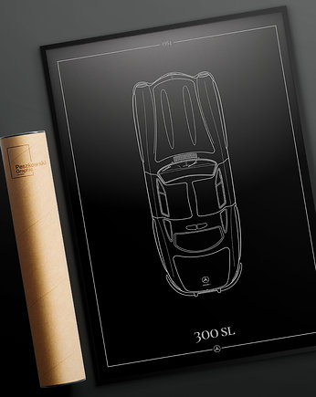 Plakat Motoryzacja -  Mercedes 300SL, Peszkowski Graphic