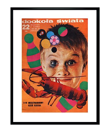 Plakat Okładka Dookoła Świata 1975 r, RiskyWalls