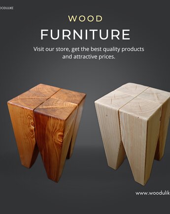Stolik / siedzisko z litego drewna, woodUlike