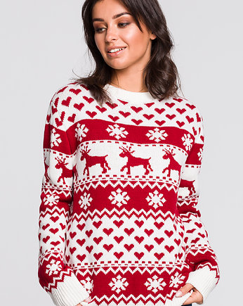 Sweter z motywem świątecznym - model 2 (BK-039), Be
