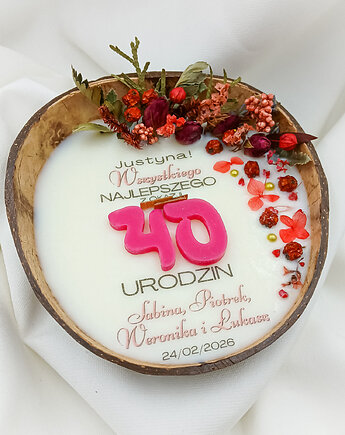 Prezent na 40 urodziny /własna  personalizacja, Swiecznikowo