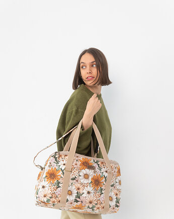 Torba welurowa podróżna ochra, sacky bag