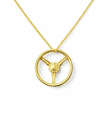 KIEROWNICA- naszyjnik srebro złocone, ISSI Jewelry