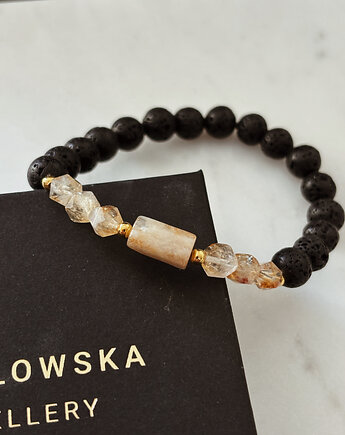 Bransoletka męska Cytryn i Lawa, Chmolowska Jewellery