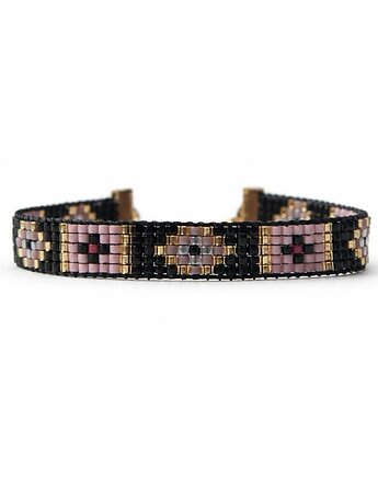 Bransoletka ETNO  - boho - koraliki Miyuki, Greenmoon Handmade