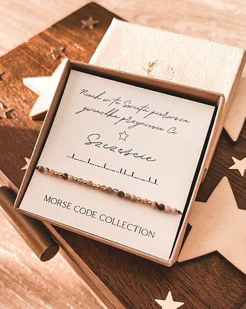 Bransoletka Szczęście na Święta Morse Code Collection, Tiny Stone