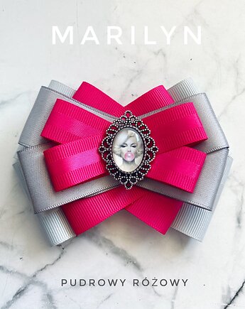 Kolekcja Brosz z Marilyn Monroe NOWOŚĆ Ikona Stylu, Pudrowy Różowy