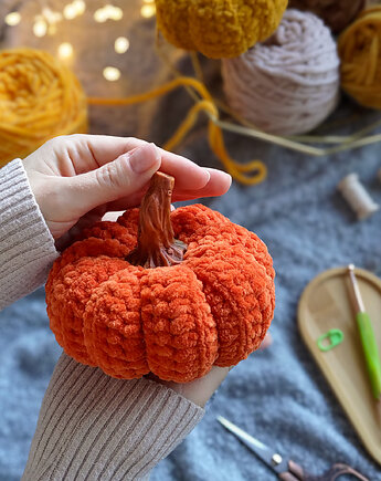Dynia pluszowa, Jesienna dekoracja, Pomysł na prezent, EcoToysByNastya